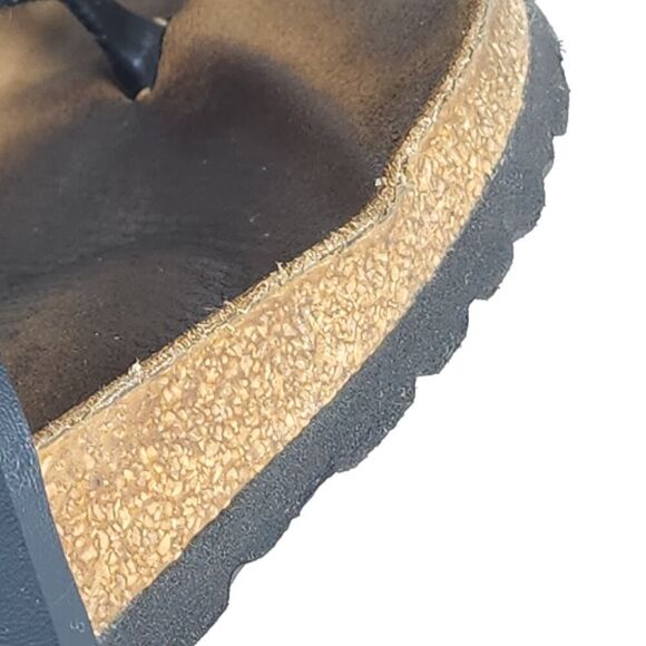 Birkenstock Women's Gizeh EU37 US6 Black Birko-Flor T-strap Thong Sandals Shoes - Picture 15 of 16
